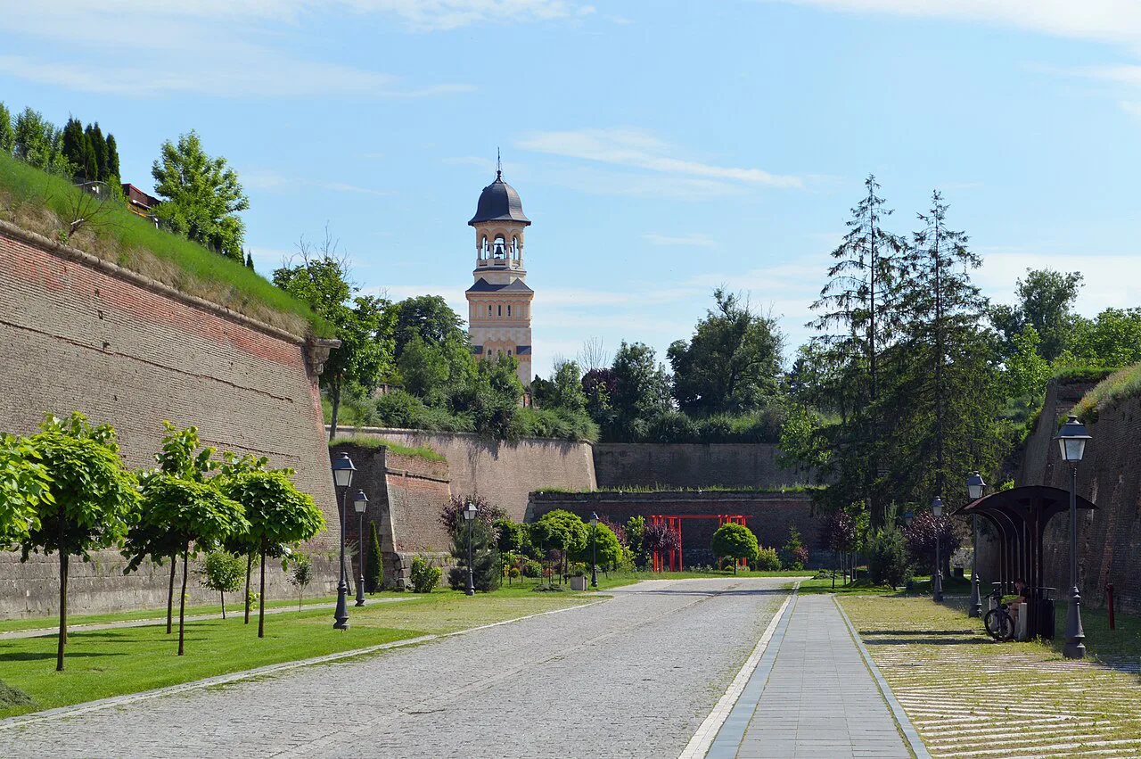 Aleea Sfântul Capistrano inside the walls of the Alba Carolina Citadel.