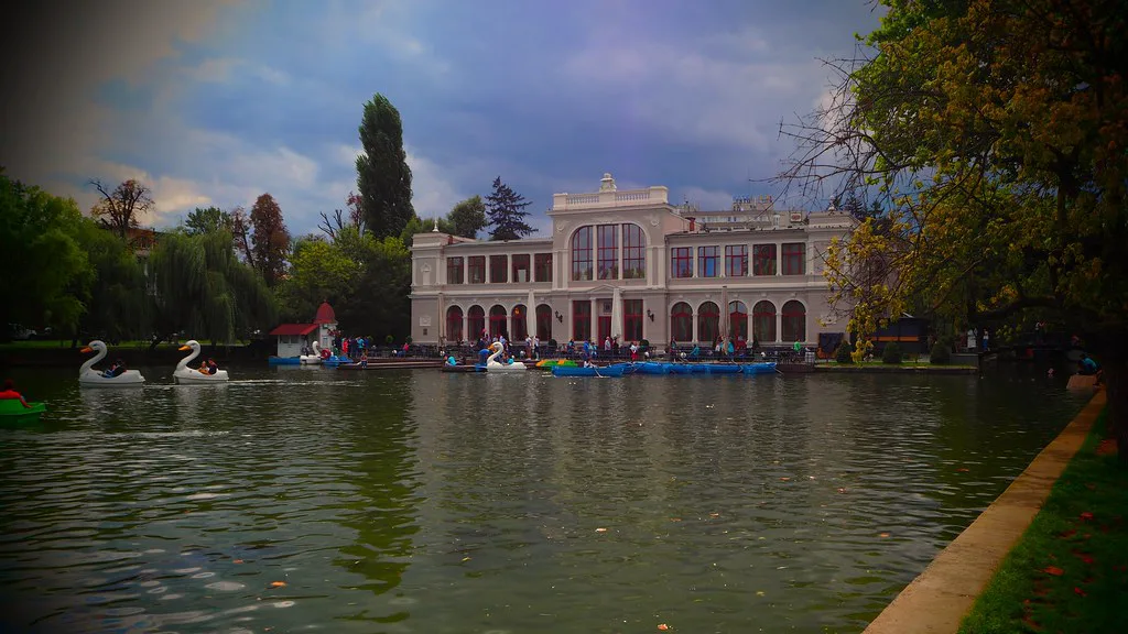The Casino across the lake in Central Park, Cluj-Napoca.