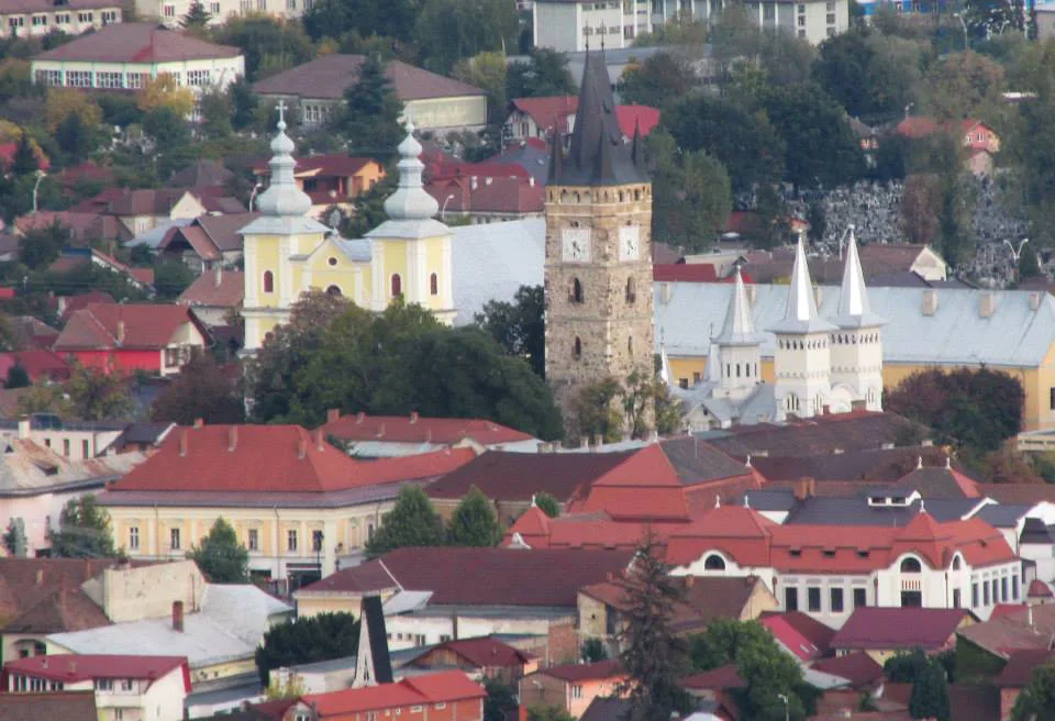 Historic centre of Baia Mare with St Stephen's Tower.