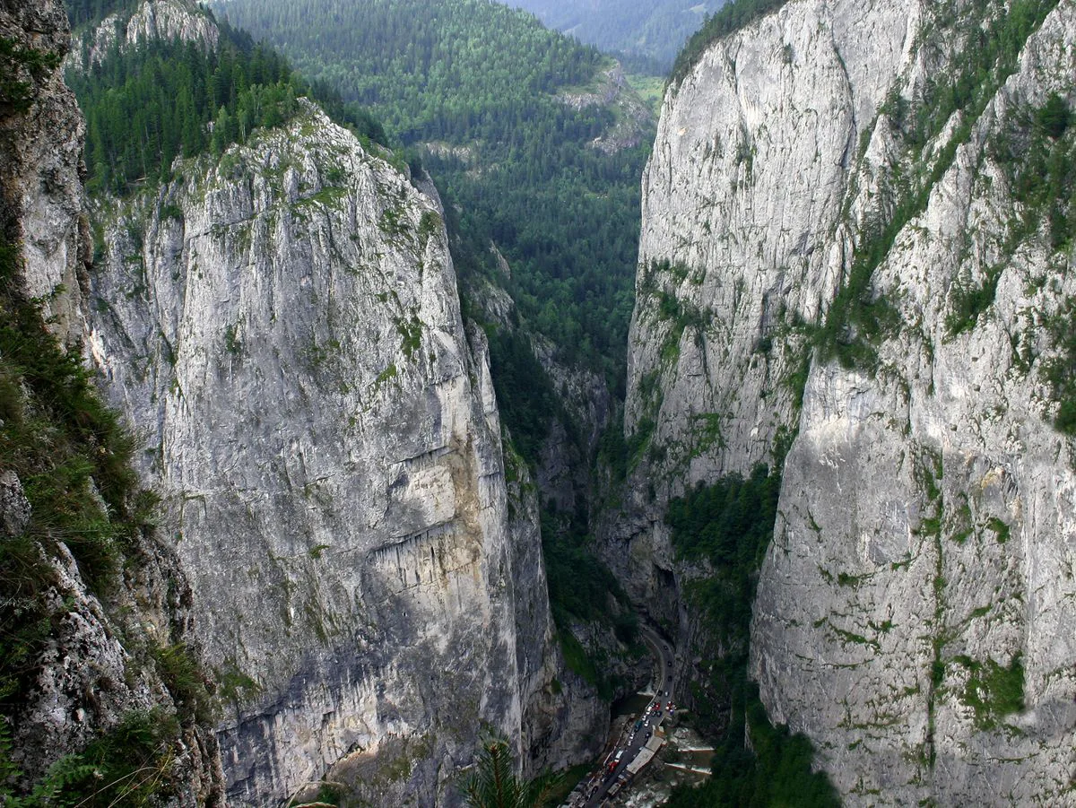 Bicaz Gorge seen from Maria's Cliff.