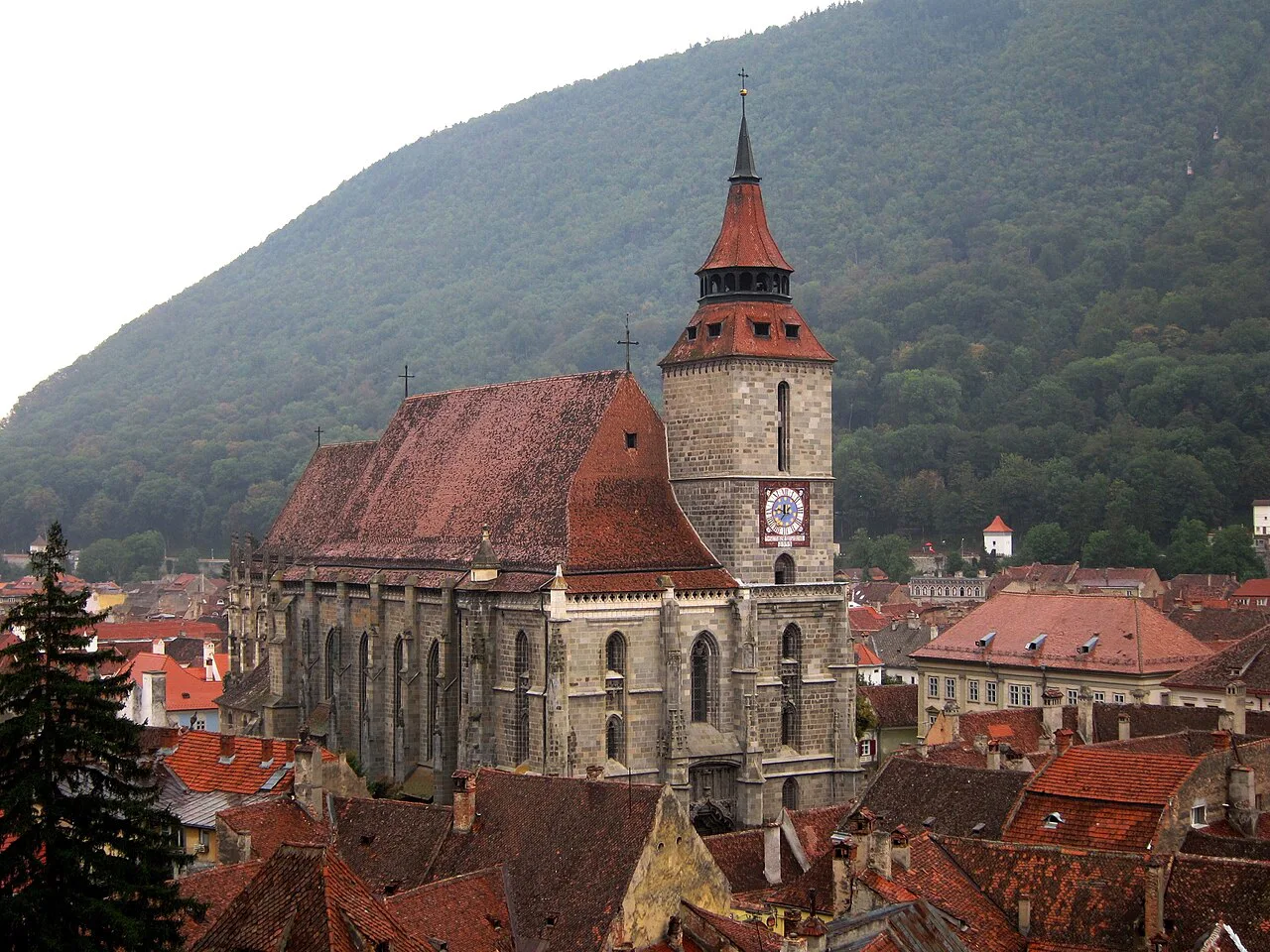 The Black Church below Tâmpa, Brașov.