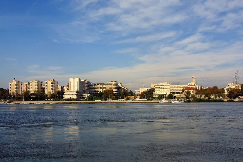Brăila seen from the Danube.