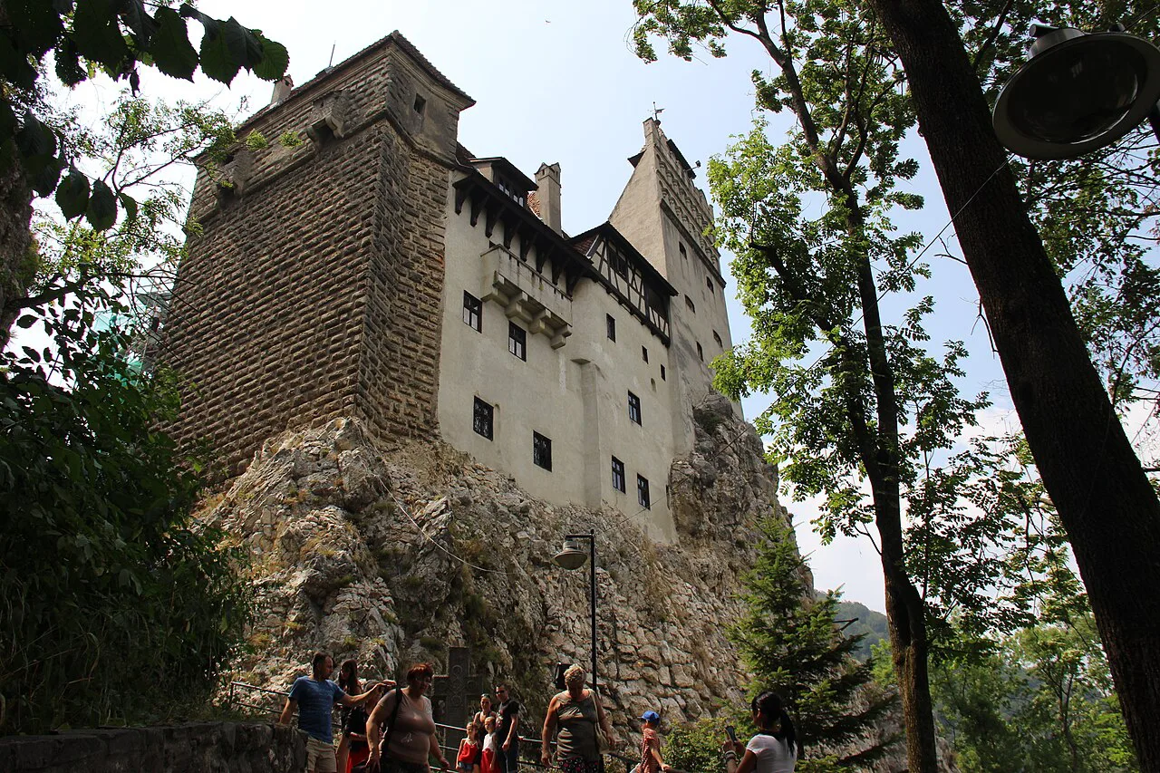 Bran Castle seen from below.