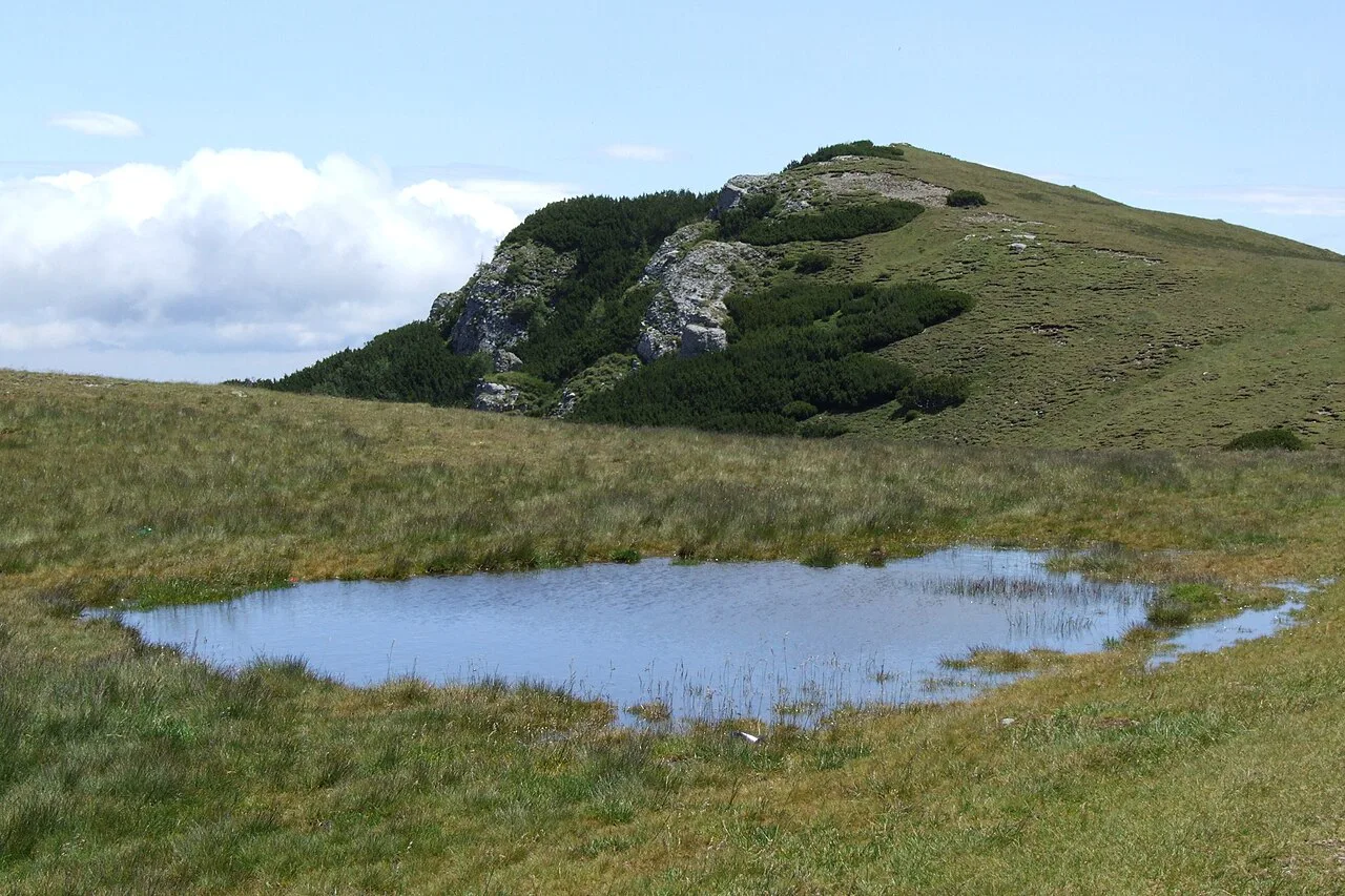 Small mountain tarn in the Bucegi Mountains.