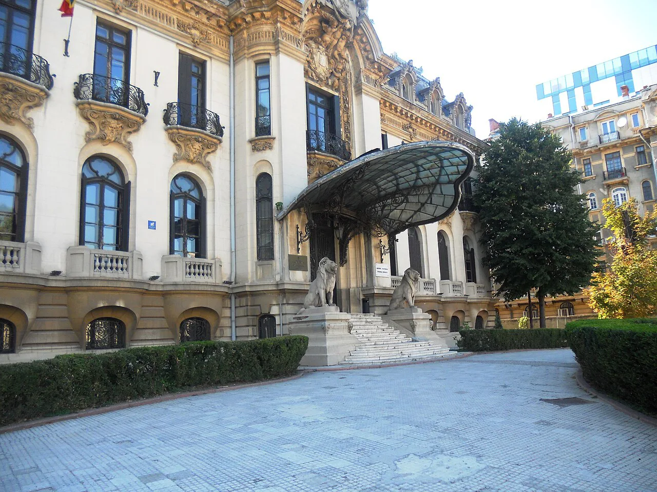 The front of the Cantacuzino Palace, Bucharest.