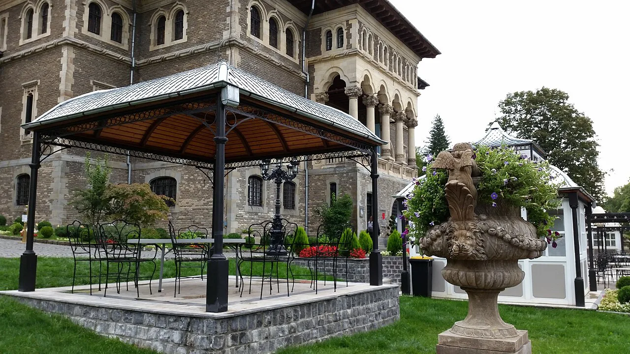 The garden pavilion in front of Cantacuzino Castle, Bușteni.