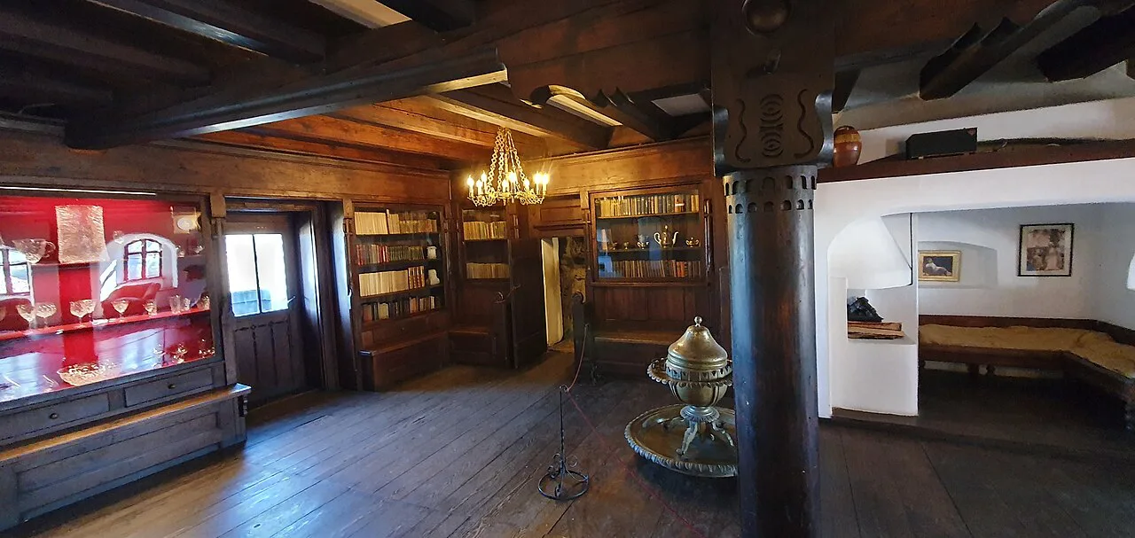 A furnished room inside Bran Castle.