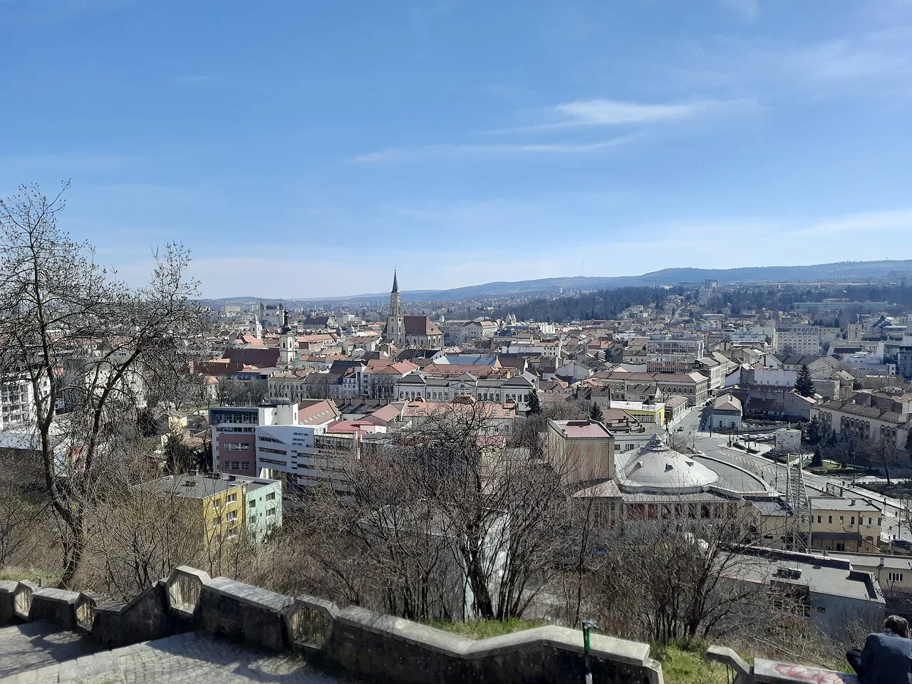 View over Cluj-Napoca from Cetățuia Hill.