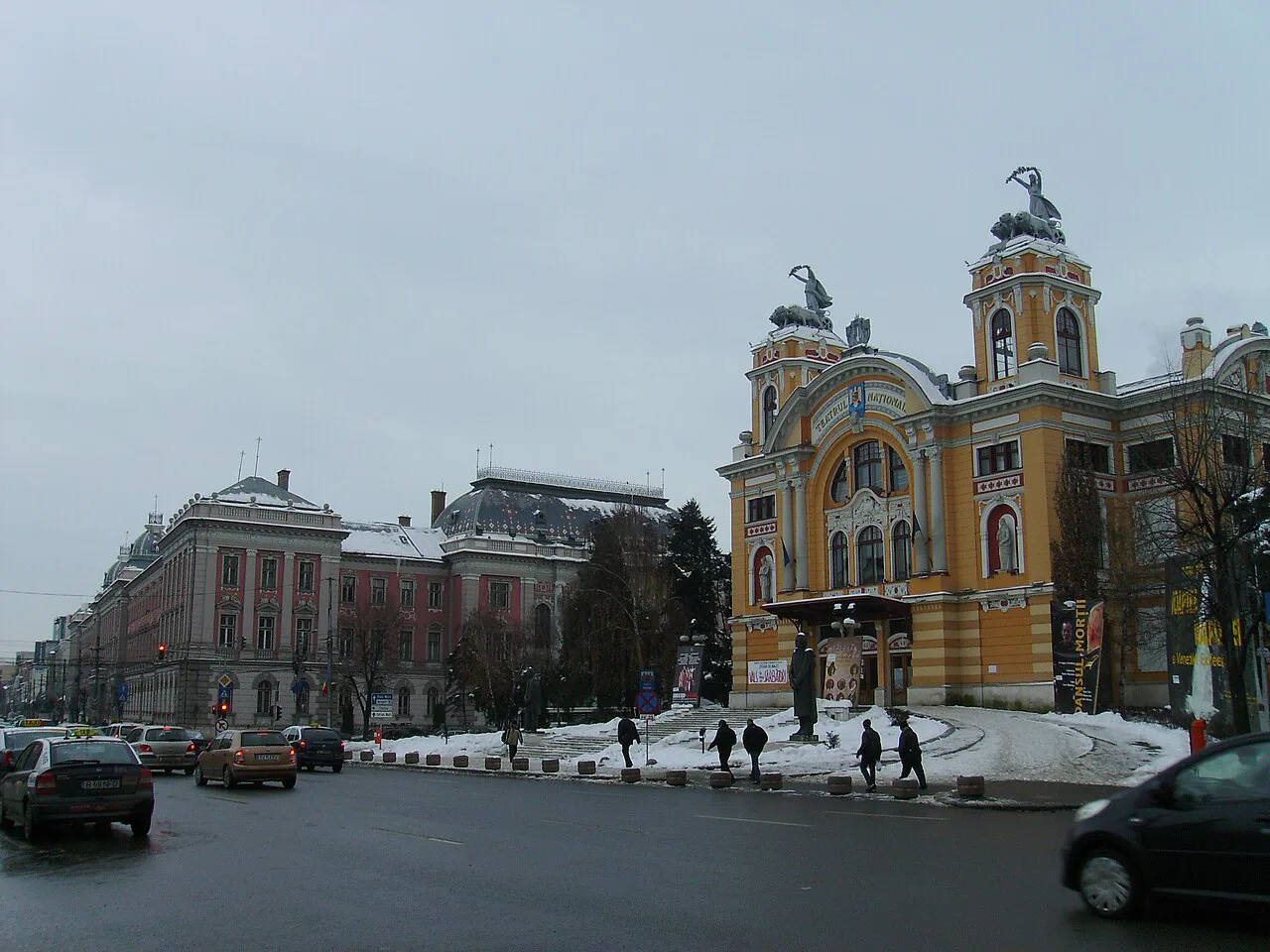 The National Theatre on Piața Avram Iancu, Cluj-Napoca.
