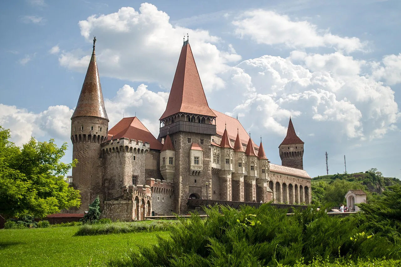 The towers of Corvin Castle in Hunedoara.