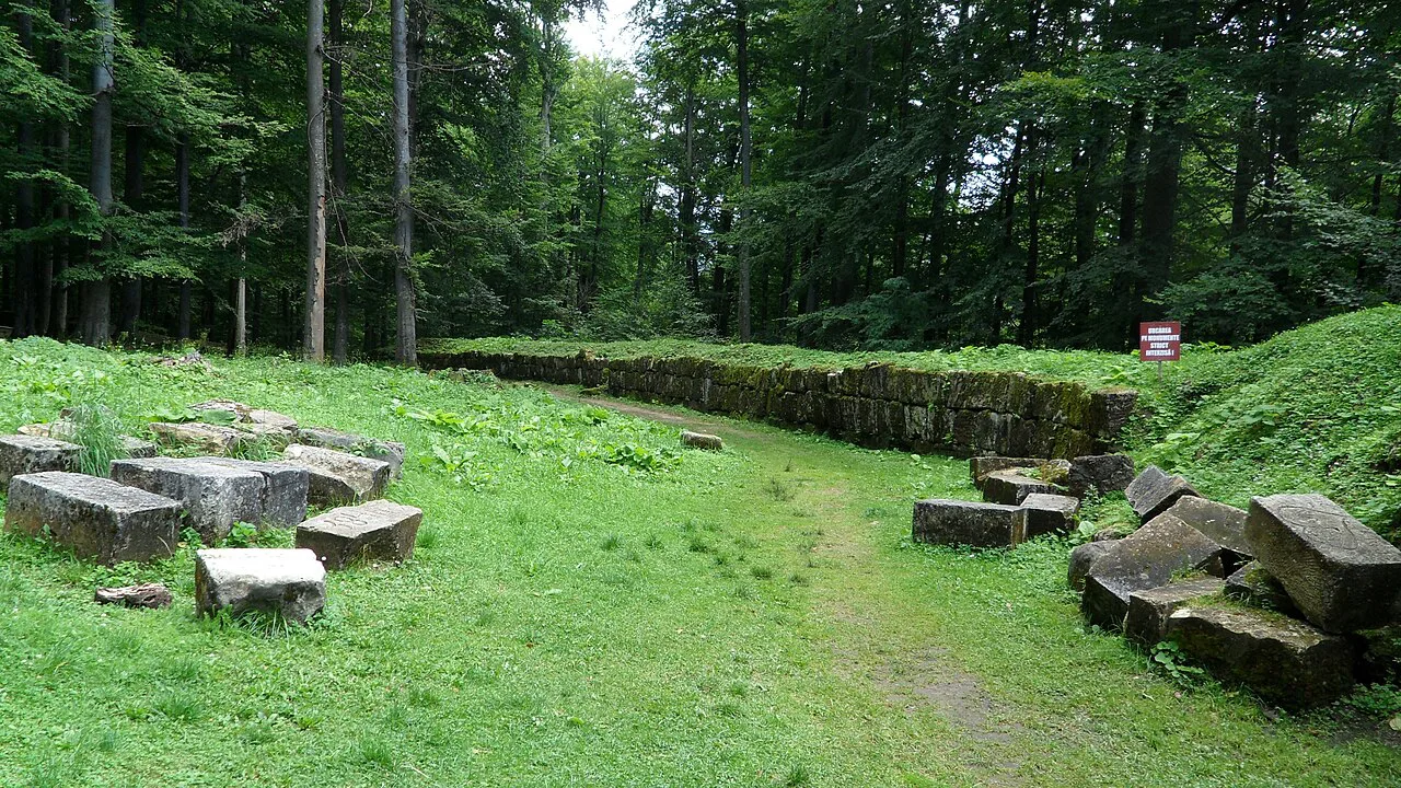 The fortress wall at Sarmizegetusa Regia.