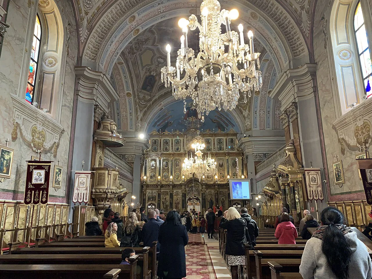 The interior of the Moon Church, Oradea.