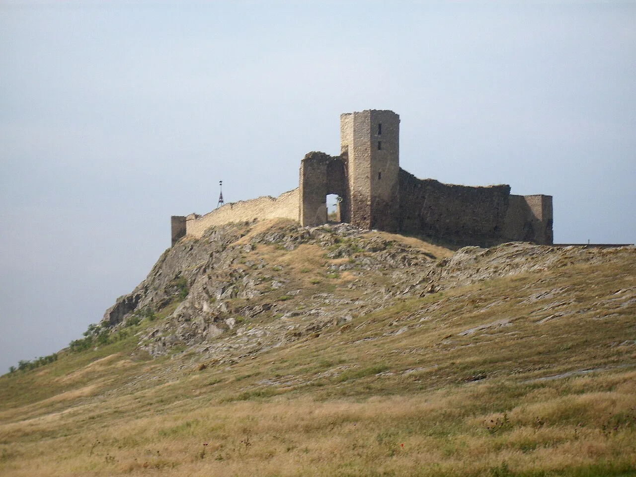 Enisala Fortress on its hilltop.