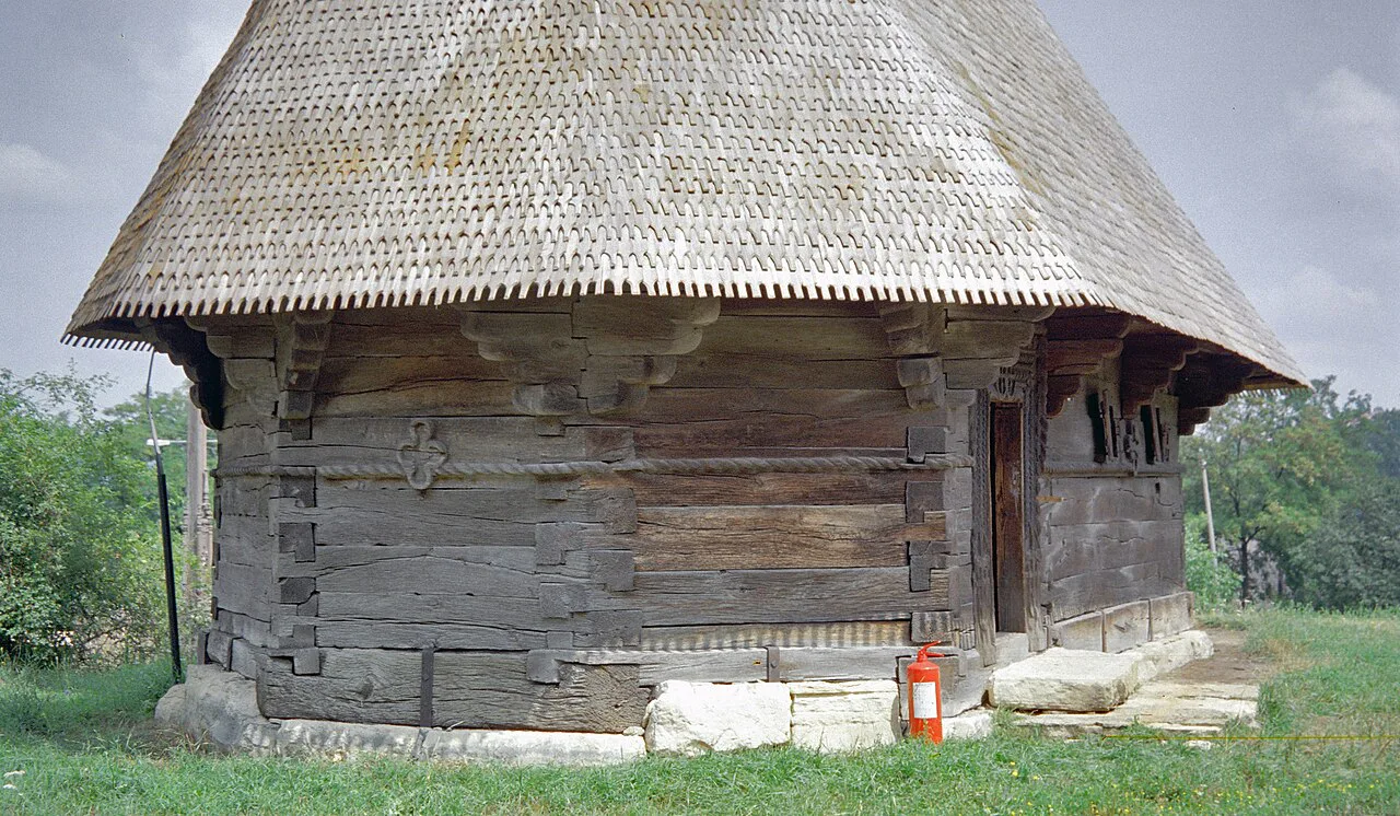 The Chiraleș wooden church at the Ethnographic Museum of Transylvania's open-air park.