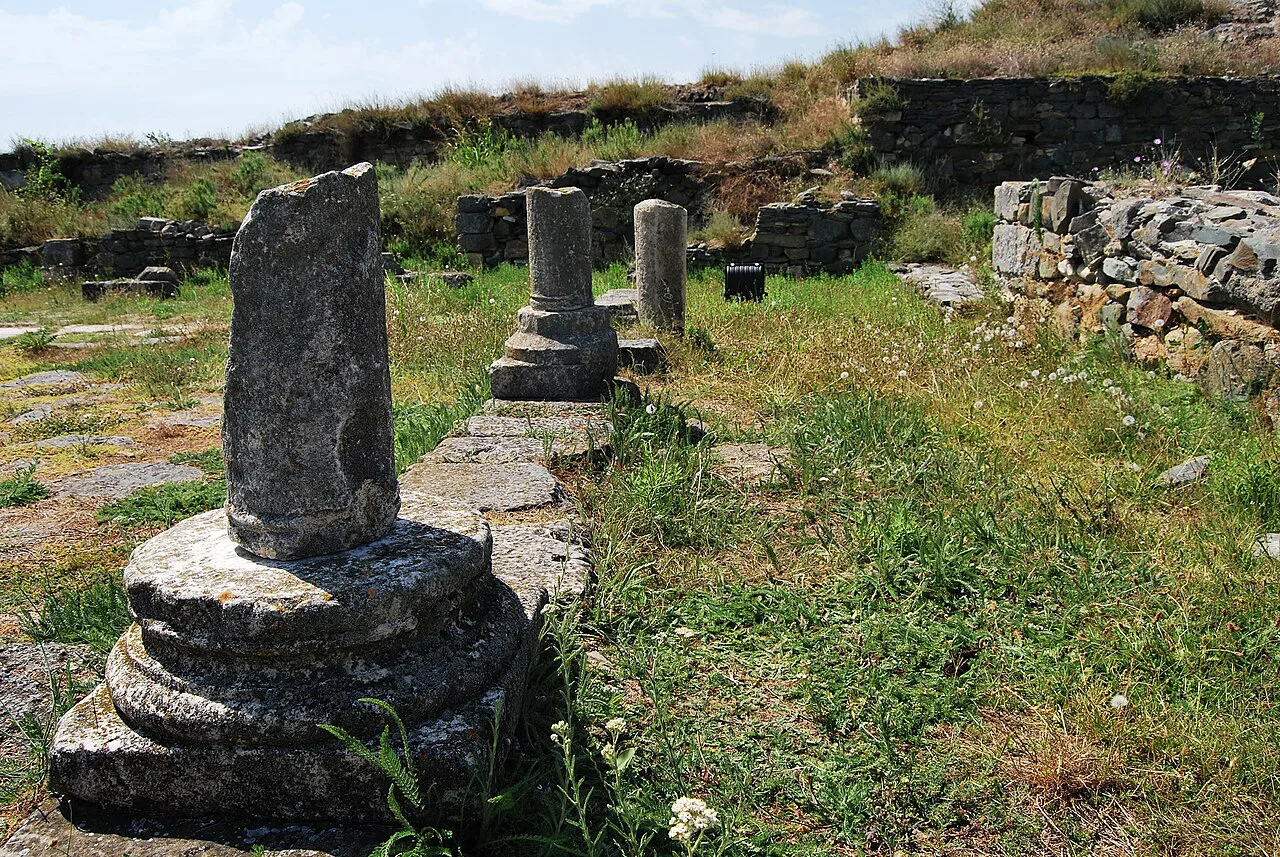 Column fragments in the ruins of Histria.
