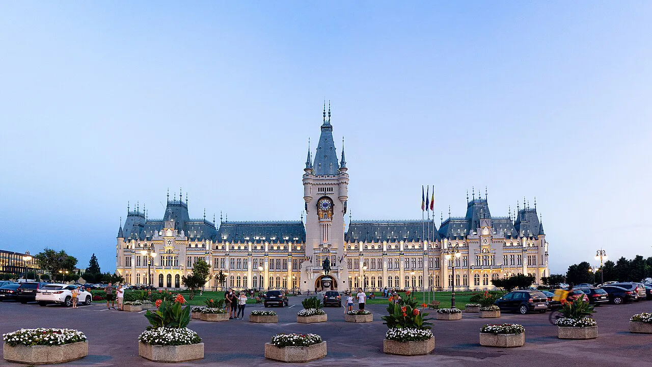 The Palace of Culture seen from the square in front, Iași.