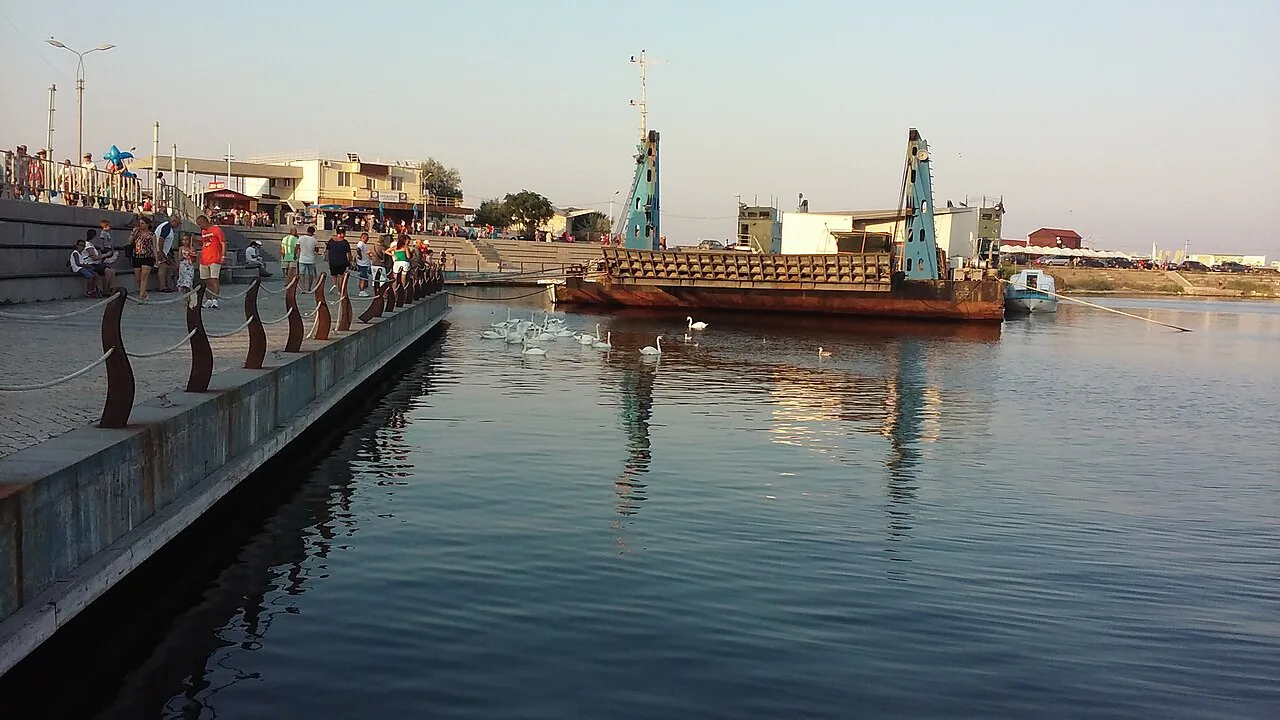 Mangalia harbour in the evening light.