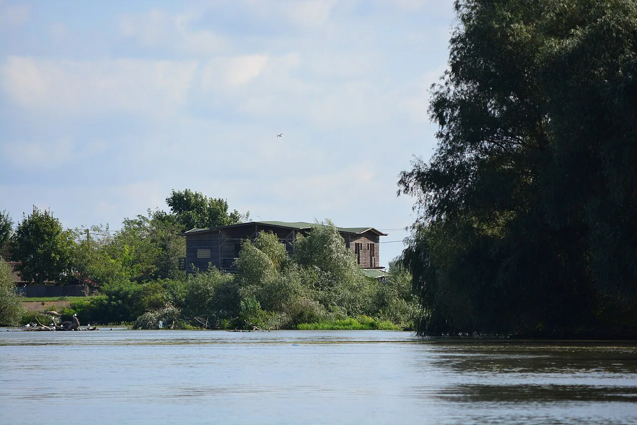 Waterside houses at Mila 23 in the Danube Delta.