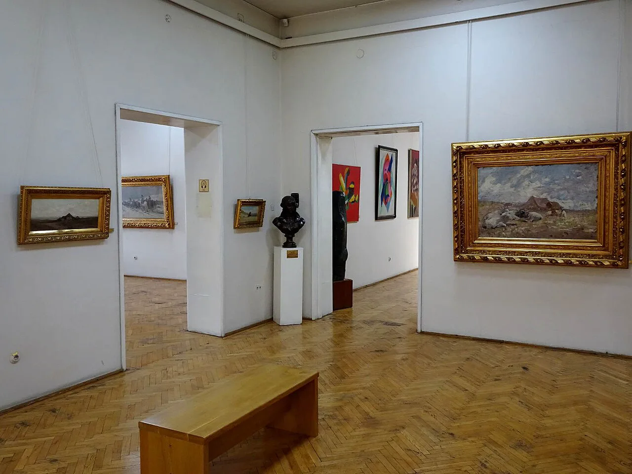 A gallery inside the Art Museum, Brașov.