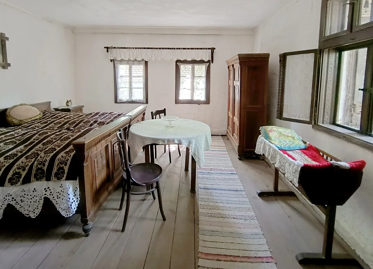 A traditional room at the Banat Village Museum, Timișoara.