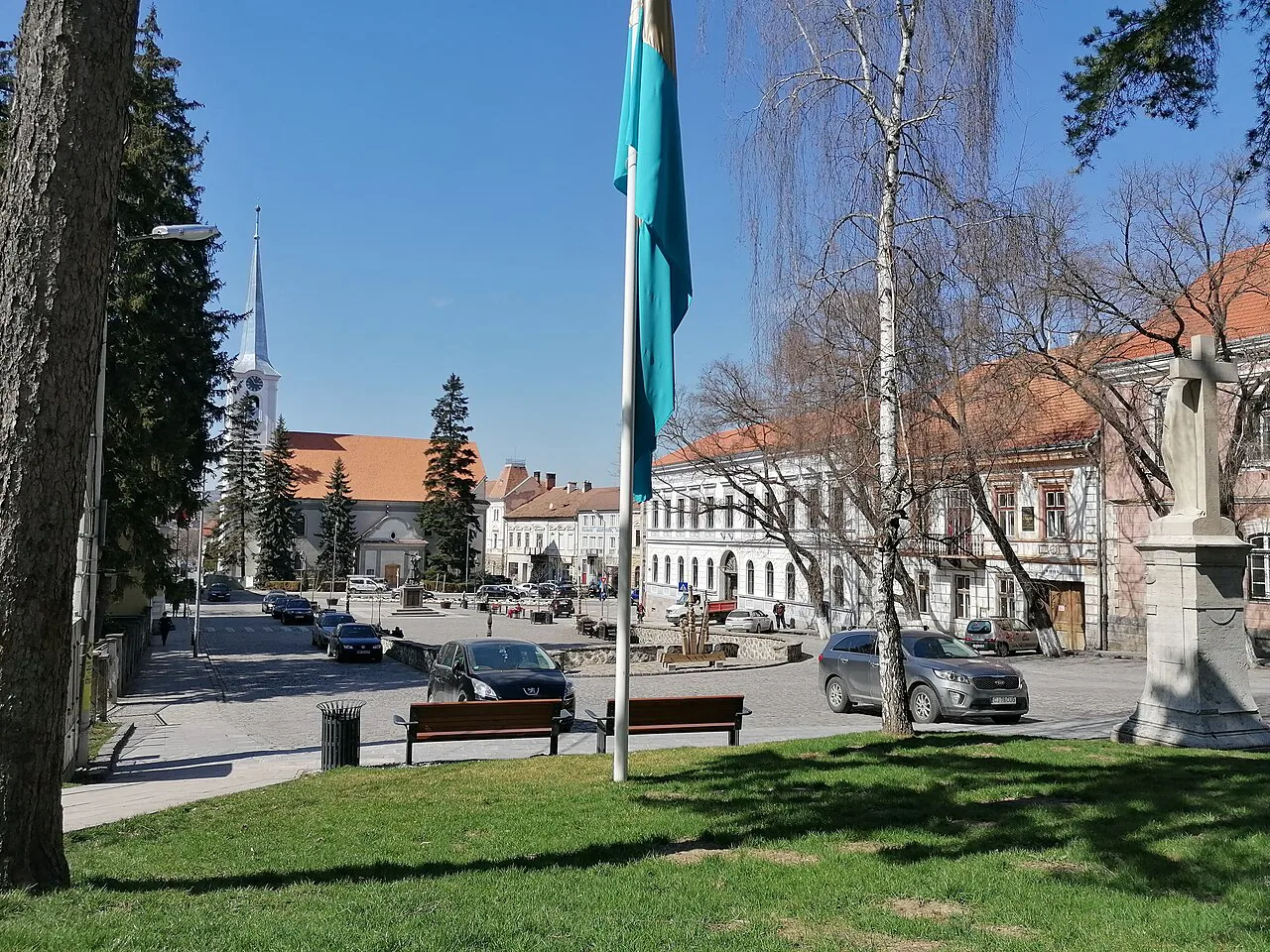 Márton Áron Square in Odorheiu Secuiesc.