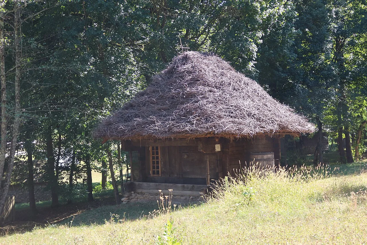 A thatched house at the ASTRA open-air museum, Sibiu.