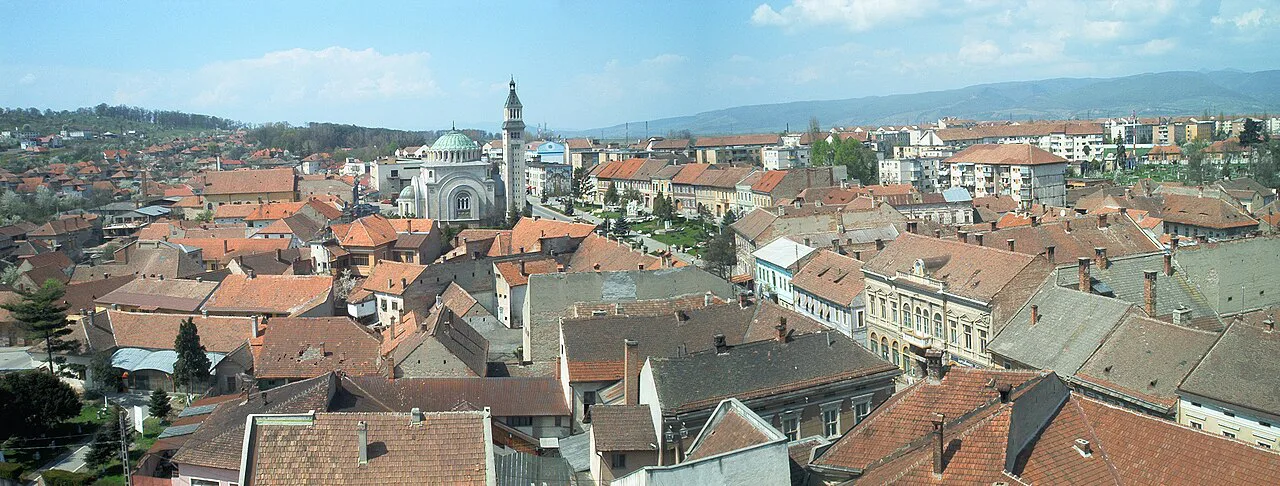 View over the rooftops of Orăștie.