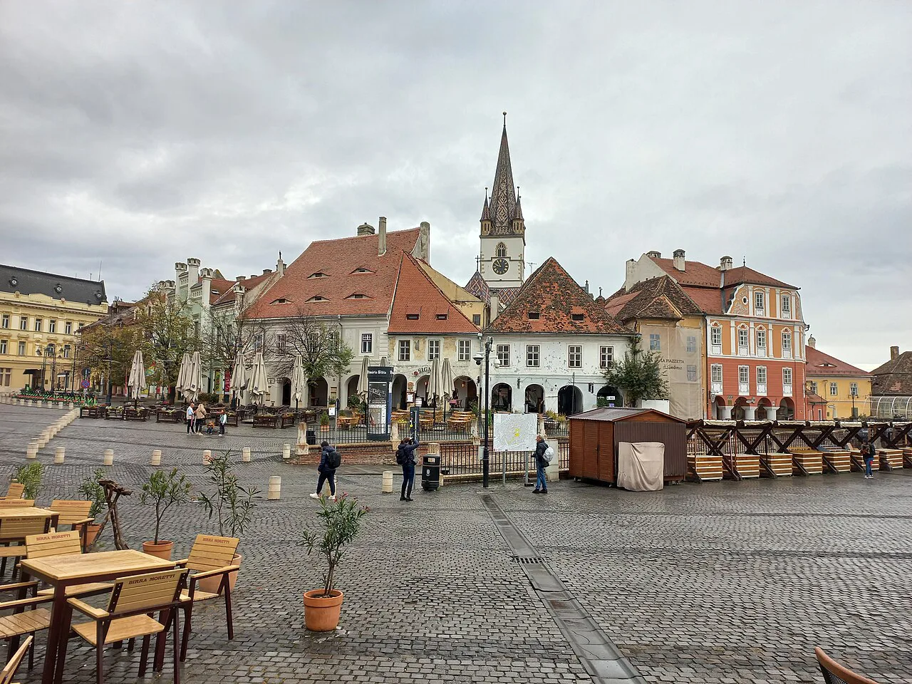 Piața Mică in Sibiu.