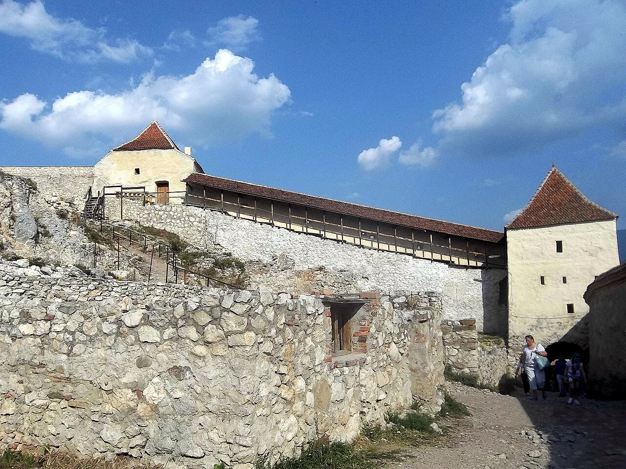 Inside the walls of Râșnov Citadel.