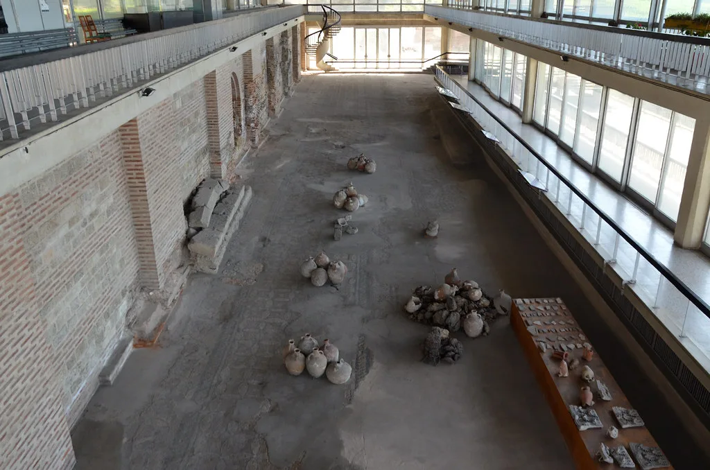 Inside the Roman Mosaic Edifice in Constanța.