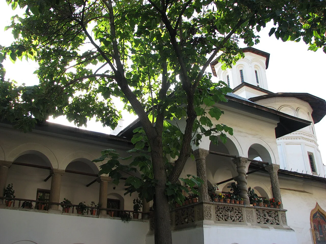 Arcaded buildings of Horezu Monastery, Vâlcea County.