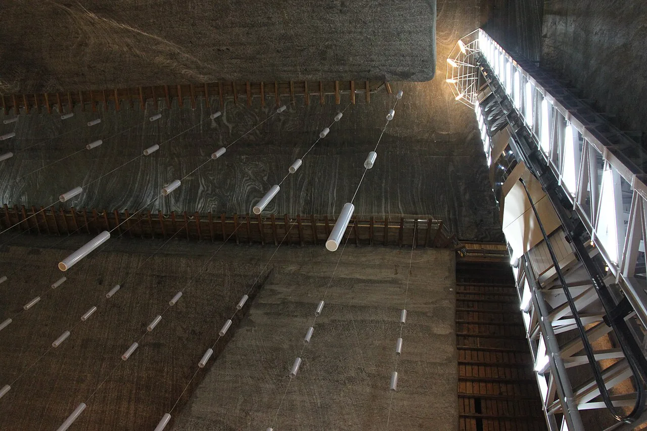 Lift shaft in the Rudolf Mine, Salina Turda.