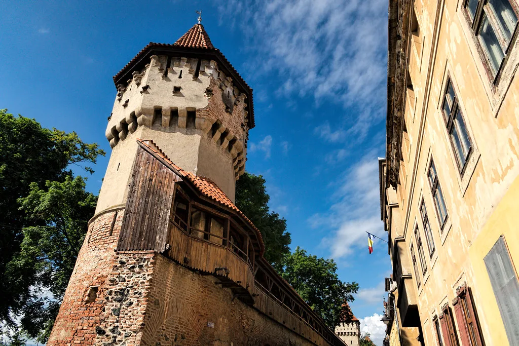 The Carpenters' Tower on Sibiu's city walls.