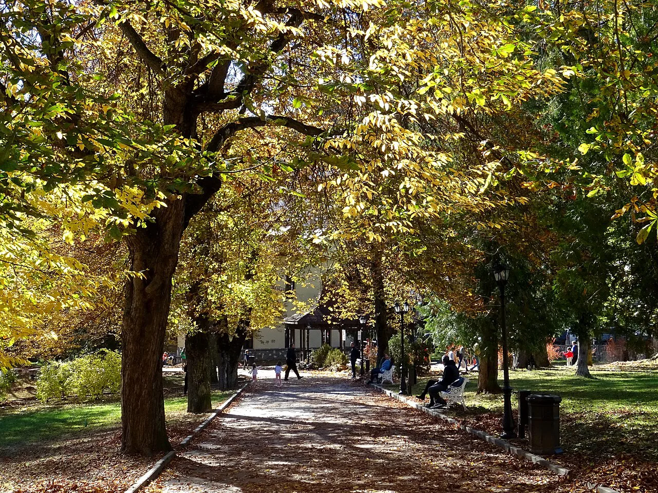 Autumn in Dimitrie Ghica Park, Sinaia.