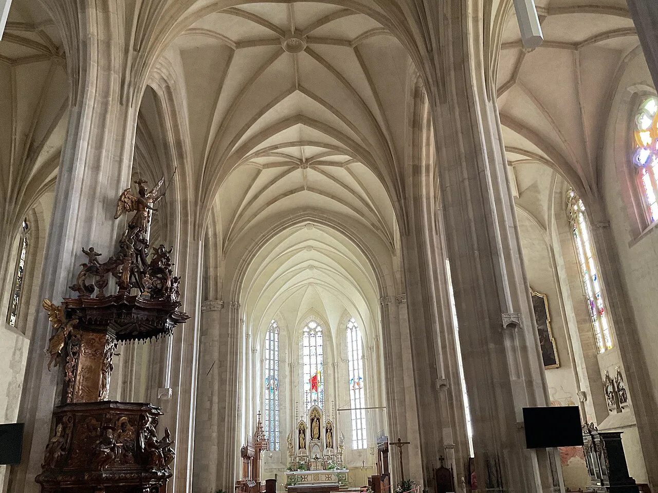 The interior of St Michael's Church, Cluj-Napoca.