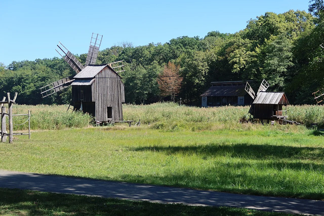 A windmill at the ASTRA open-air museum, Sibiu.