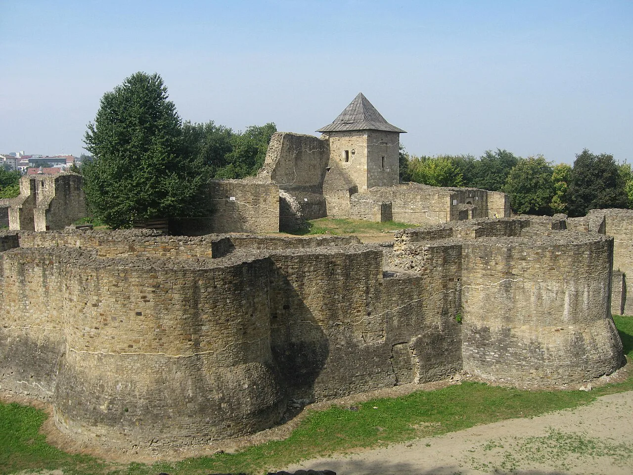 Walls and tower of the Seat Fortress of Suceava.