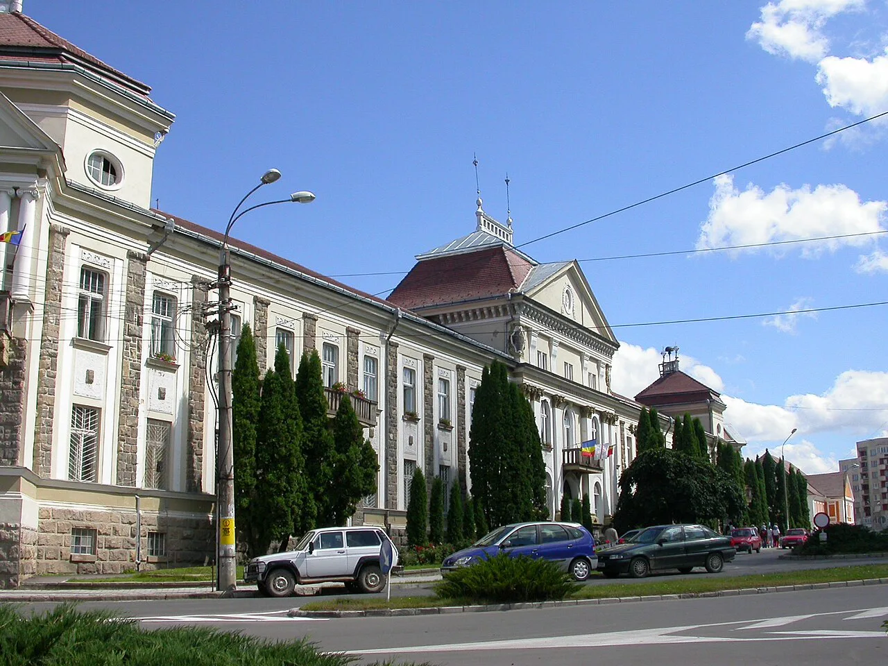 The town hall of Miercurea Ciuc, former seat of Csík County.