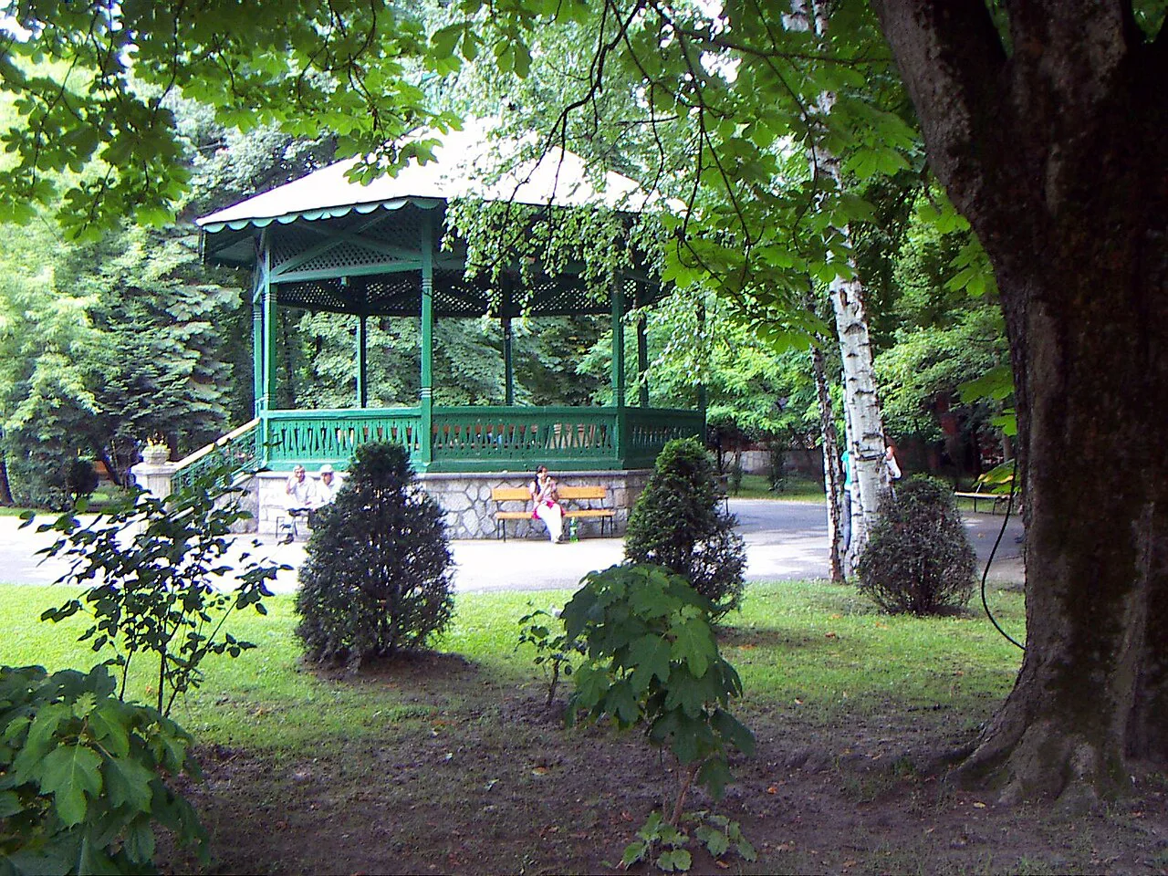 Bandstand in the Public Garden of Târgu Jiu.
