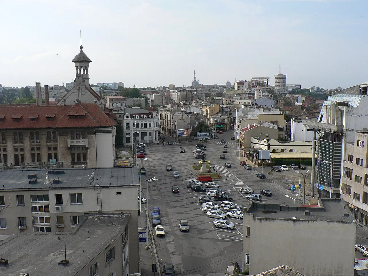 Piața Ovidiu seen from the mosque, Constanța.