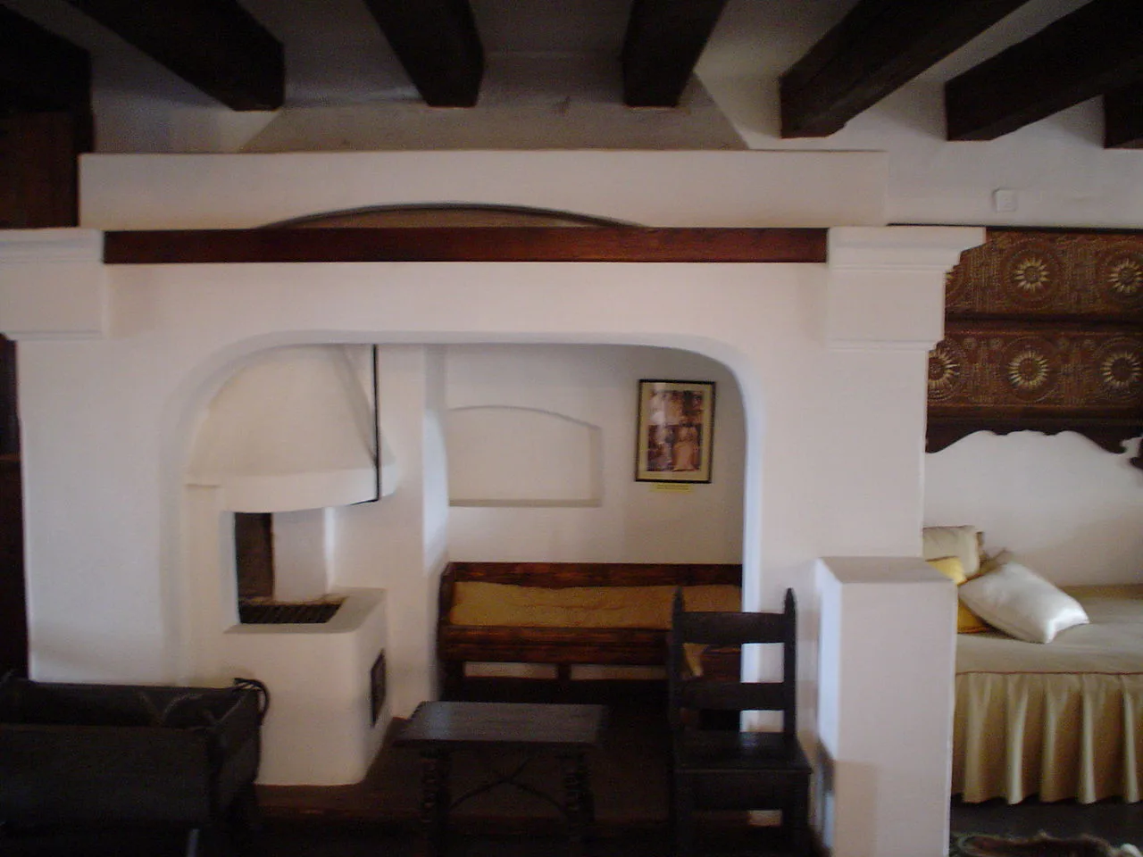 A furnished room inside Bran Castle.