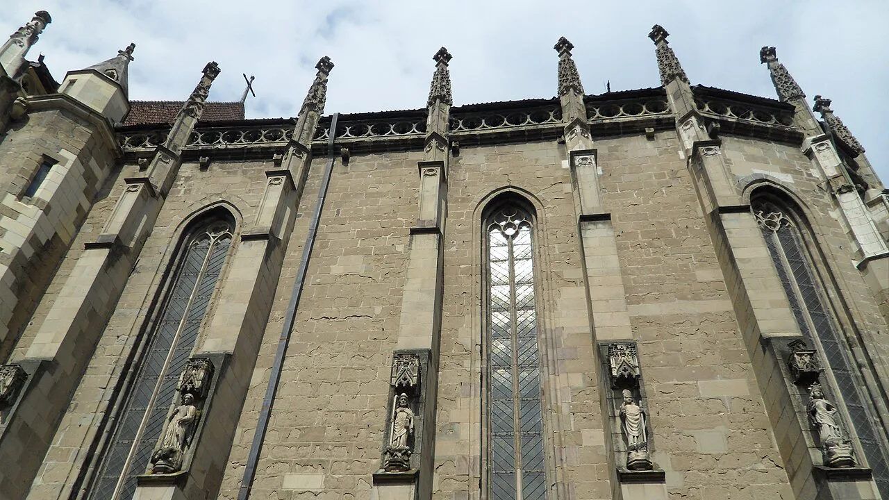 The buttressed walls of the Black Church, Brașov.
