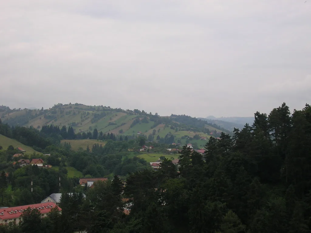 Wooded hills around Bran, Transylvania.