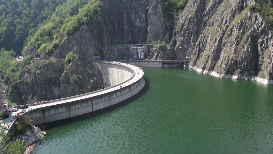 Vidraru Dam and Lake Vidraru.